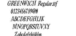 GREENWICH 英文字體下載