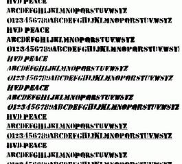 HVD Peace 英文字體下載