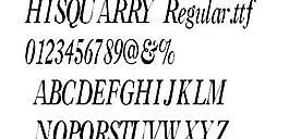 HISQUARRY 英文字體下載