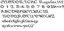 HISTORICAL 英文字體下載