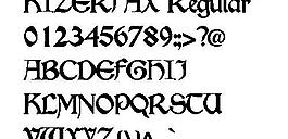 KIZERFAX 英文字體下載