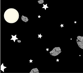 在月光下的小行星
