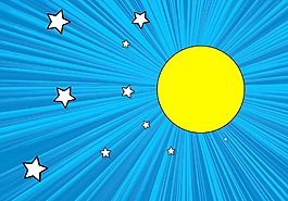 在月光下的背景恒星