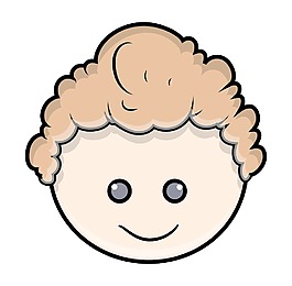 動漫快樂的男孩的臉