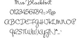 Mrs Blackfort 英文字體下載