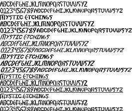 Mystic Etchings 英文字體下載