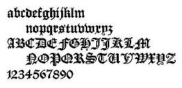 Manuskriptgotisch 英文字體下載