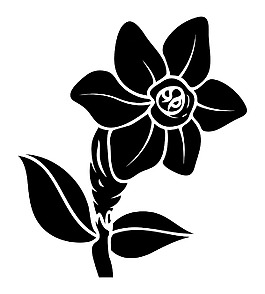 黑色花朵矢量設計
