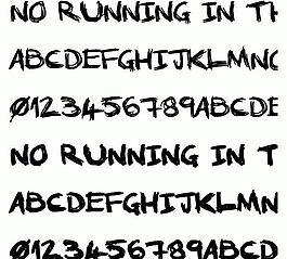 No Running 英文字體下載