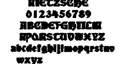 NIETZSCHE 英文字體下載