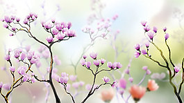 鲜花风景背景