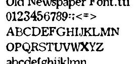 Old Newspaper 英文字體下載