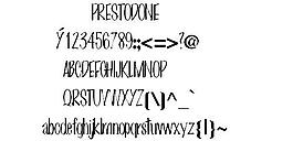 PRESTODONE 英文字體下載