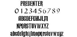 PRESENTER 英文字體下載