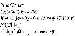 PrinceValiant 英文字體下載
