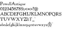 PowellAntique 英文字體下載