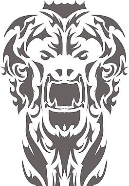 與獅子頭部落矢量元素