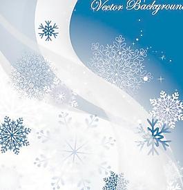 漂亮雪花背景矢量素材1