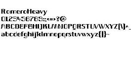 RomeroHeavy 英文字体下载