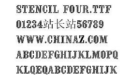 Stencil Four 英文字體下載