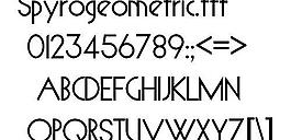 Spyrogeometric 英文字體下載