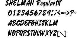 SHELMAN 英文字體下載