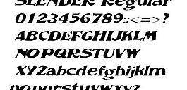 SLENDER 英文字體下載