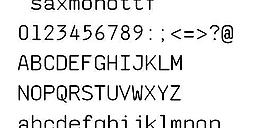 saxmono 英文字體下載