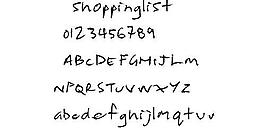 Shoppinglist 英文字體下載
