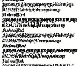 ShadowedBlack 英文字體下載