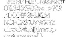 THE MAPLE ORIGINS 英文字體下載