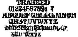 TRASHED 英文字體下載