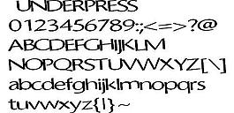 UNDERPRESS 英文字體下載