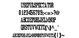 USEFULSPECTATOR 英文字體下載