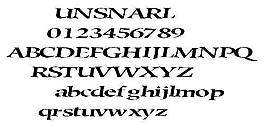 UNSNARL 英文字體下載