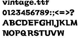 vintage 英文字體下載