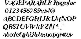 VAGEPARABLE 英文字體下載