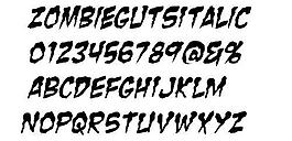 ZombieGutsItalic 英文字體下載