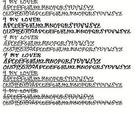 4 my lover 数字字体