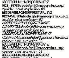 xpaider pixel explosion 02 像素字体