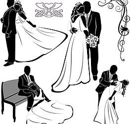 夫妻矢量素材圖片