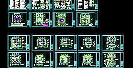 四層框架結構私家別墅全套結構圖&nbsp;19x22