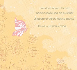 花蝴蝶矢量圖