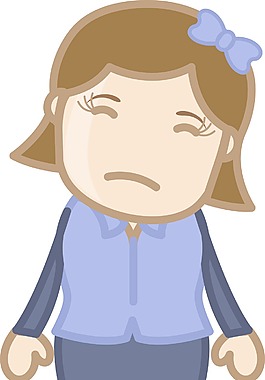我的职业女性商务卡通人物矢量图