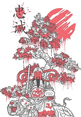 矢量漢字T恤設(shè)計與戰(zhàn)士