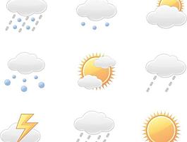 天氣圖標矢量素材