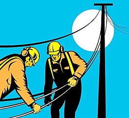 電力巡線電話修理工電工