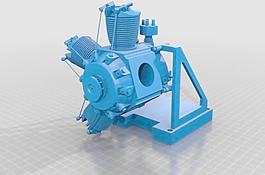 5缸發(fā)動機(jī)徑向OpenSCAD。