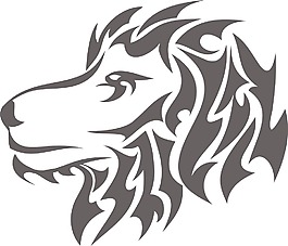 與獅子頭部落矢量元素