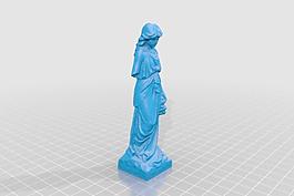 一个女人的雕塑
